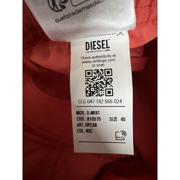 Free People DIESEL O-MIRT CARGO SKIRT Size IT 40 Coral - Picture 11 of 13